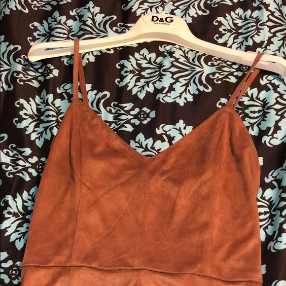 New Missguided faux suede sexy dress w/ black trim fashion nova style - Picture 6 of 10